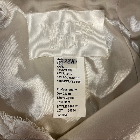 WATTERS 4011T Wedding Gown White Lace Mesh Dress 22W Bridal Maxi Train NWOT - Picture 11 of 13